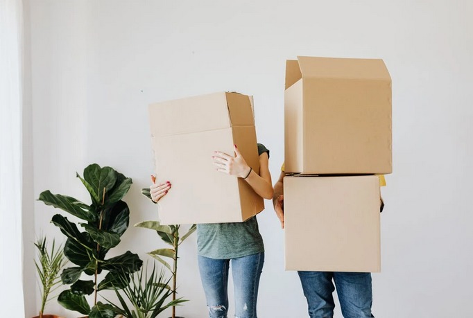 couple moving home